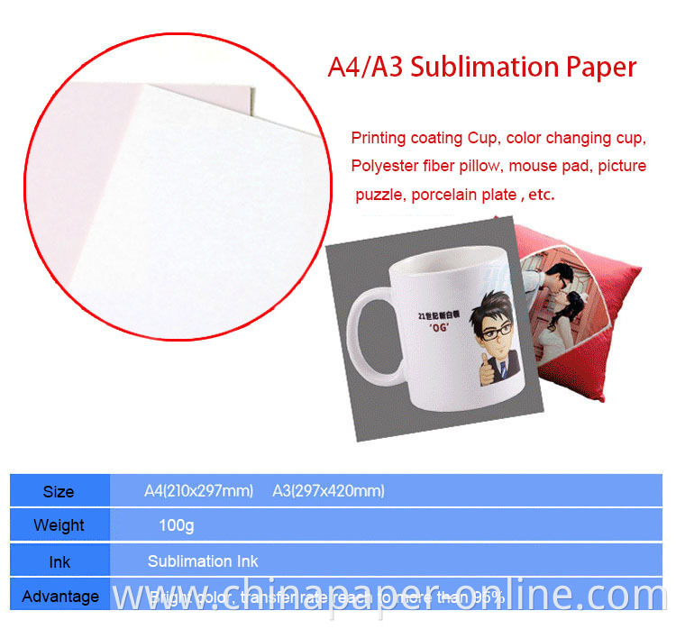 A3, A4 sized Sublimation Transfer Paper
